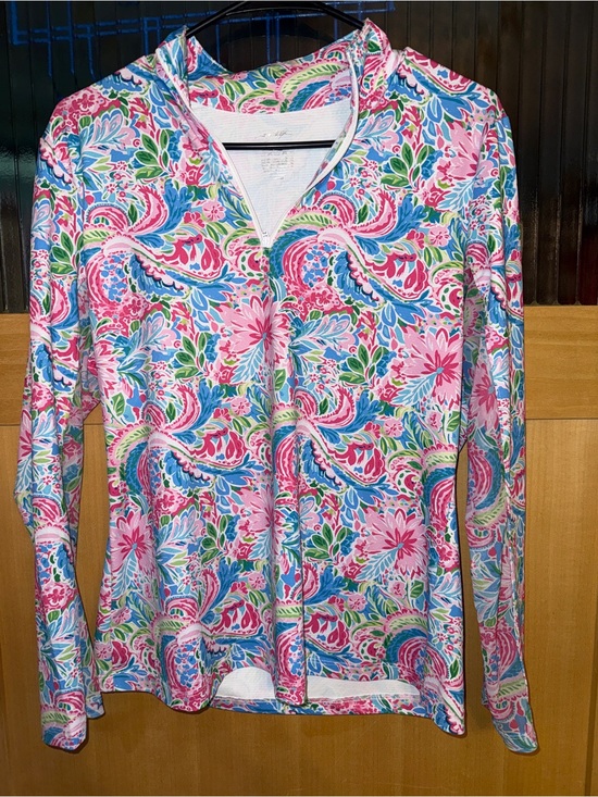 Gottex Sweaters - GOTTEX G WOMENS SHIRT JACKET SZ Med  1/4 ZIP MESH SLEEVES GOLF SUN TENNIS